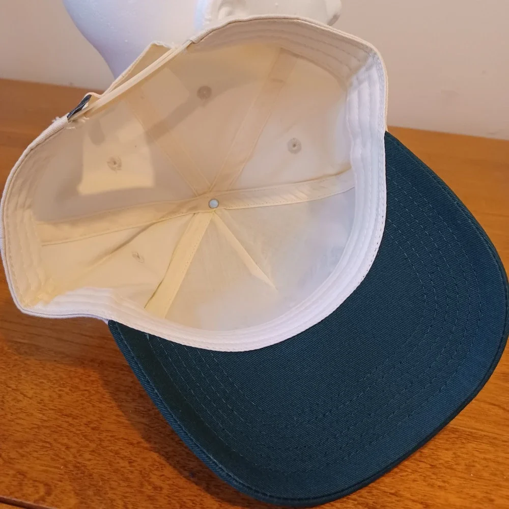 Terry Black's Barbecue Hat Unisex OS Cream Green Texas BBQ Snapback Cap New